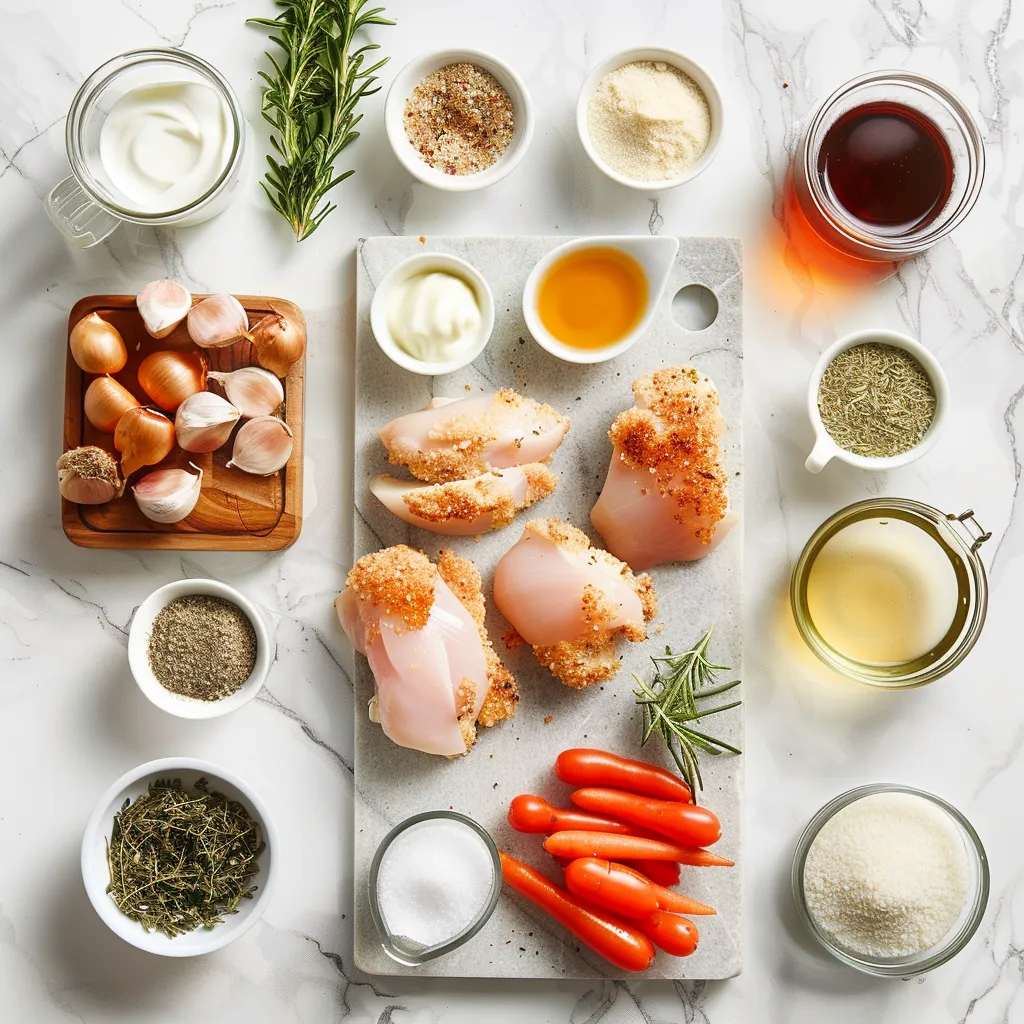 Air Fryer Parmesan Crusted Chicken Heavenly ingredients