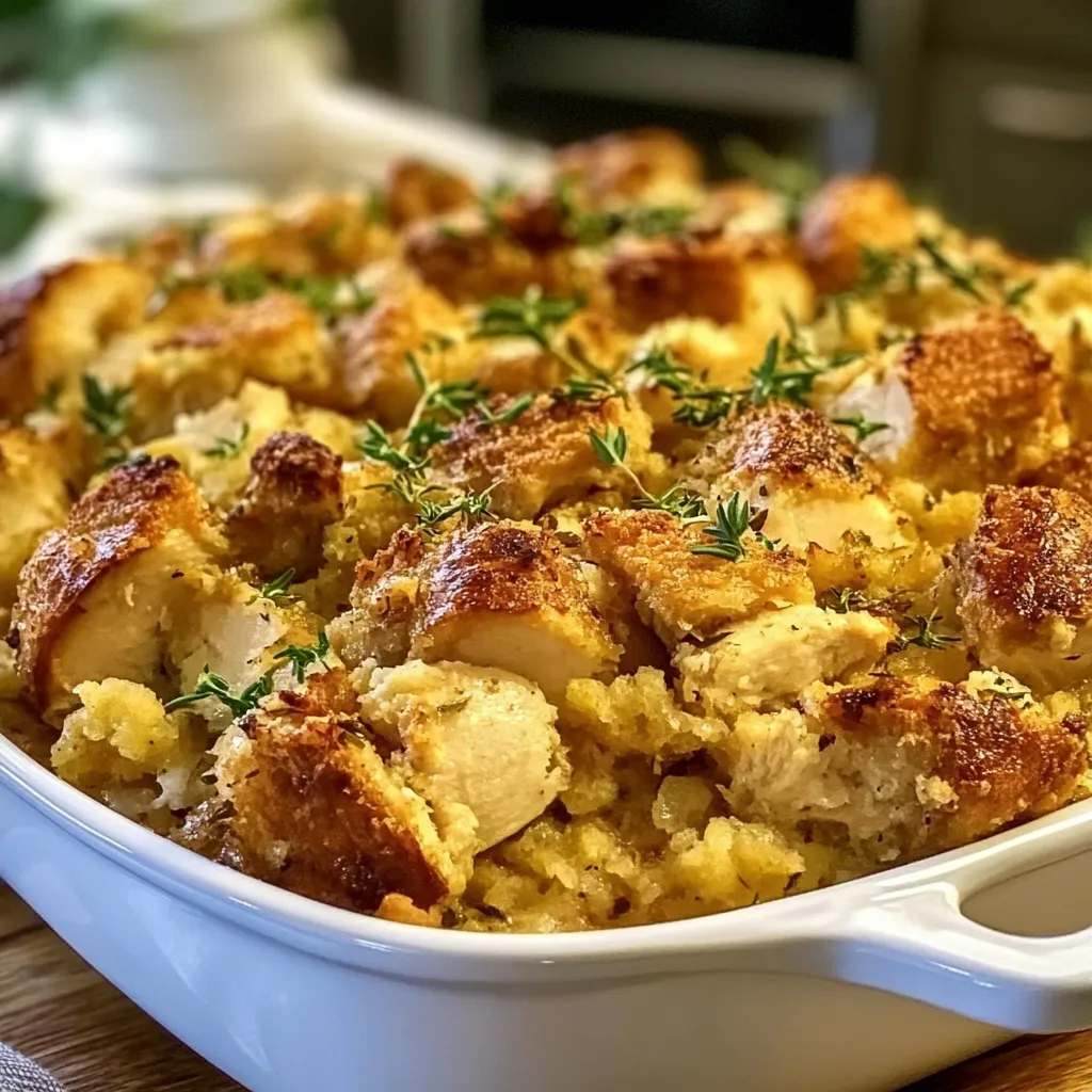Aromatic Chicken And Stuffing Casserole