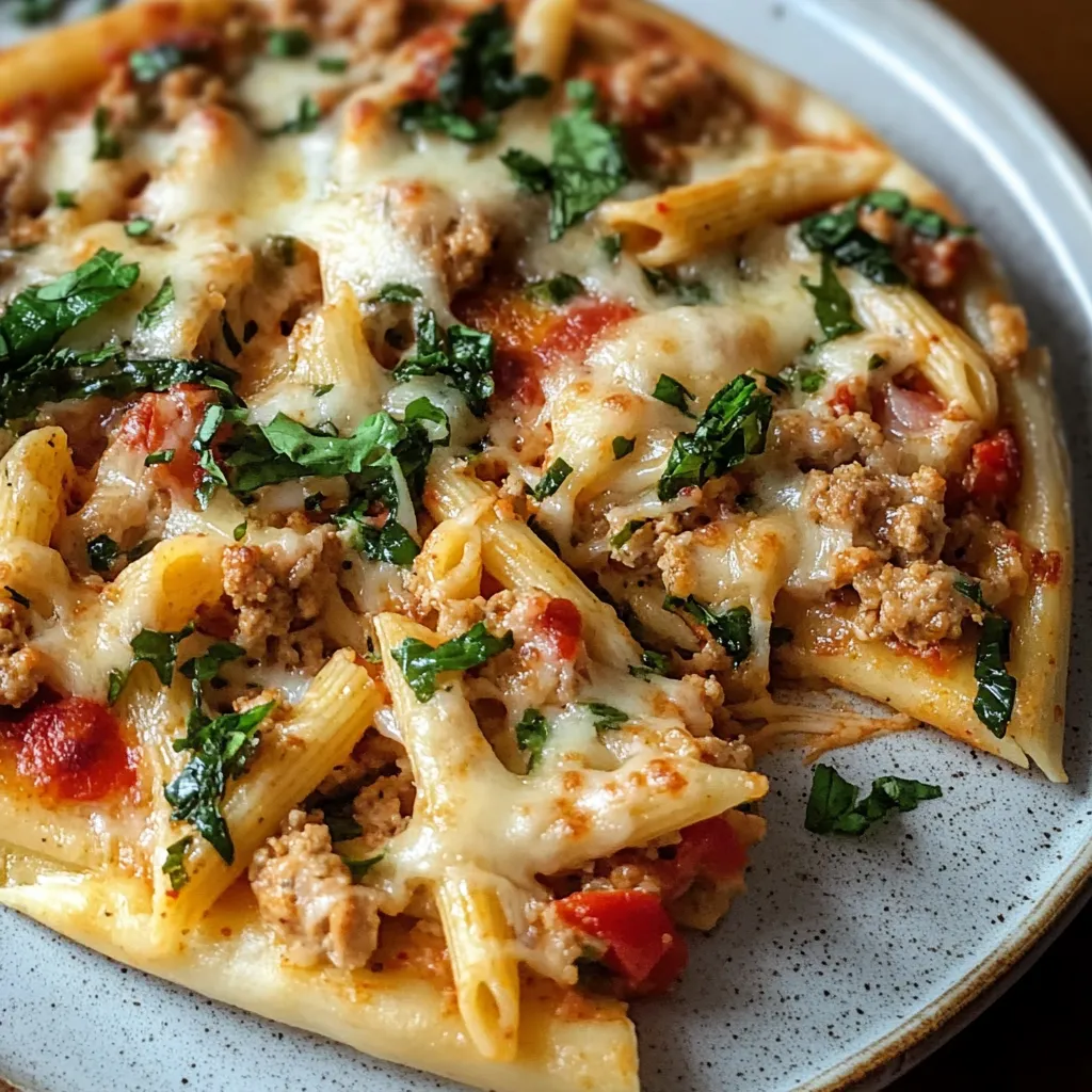Cheesy Ground Turkey Veggie Pasta Savory