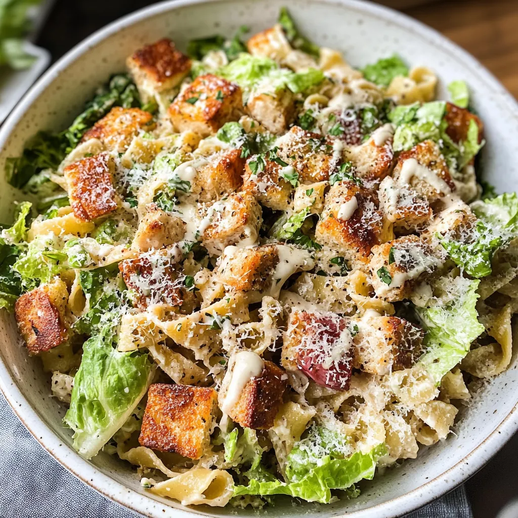 Chicken Caesar Pasta Salad Recipe Tasty