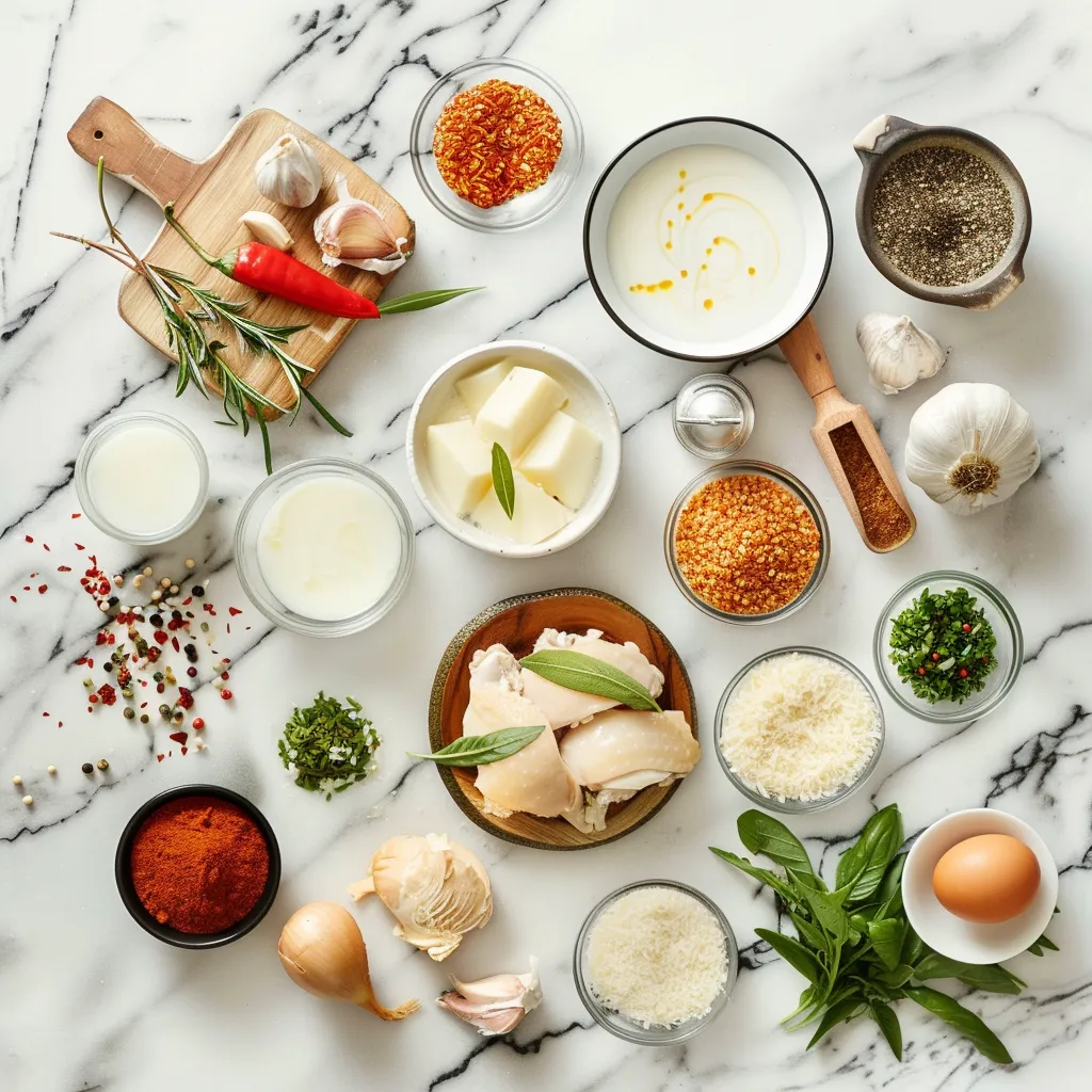 Delectable Garlic Parmesan Chicken Soup ingredients