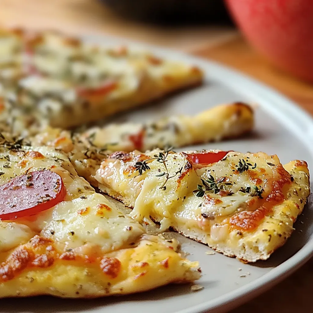 Flourless Cauliflower Egg Cottage Cheese Pizza Crust Zesty