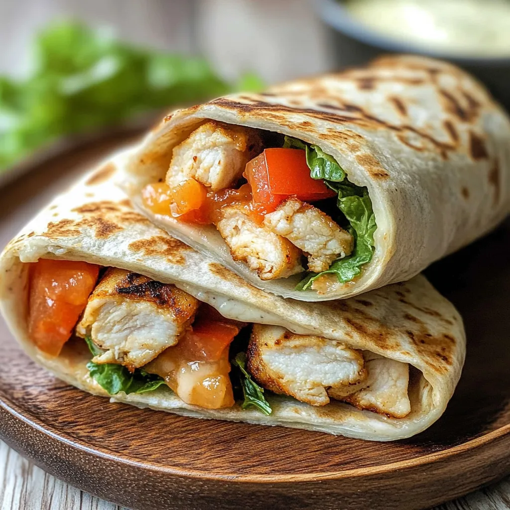 Fresh Air Fryer Chicken & Mozzarella Wraps