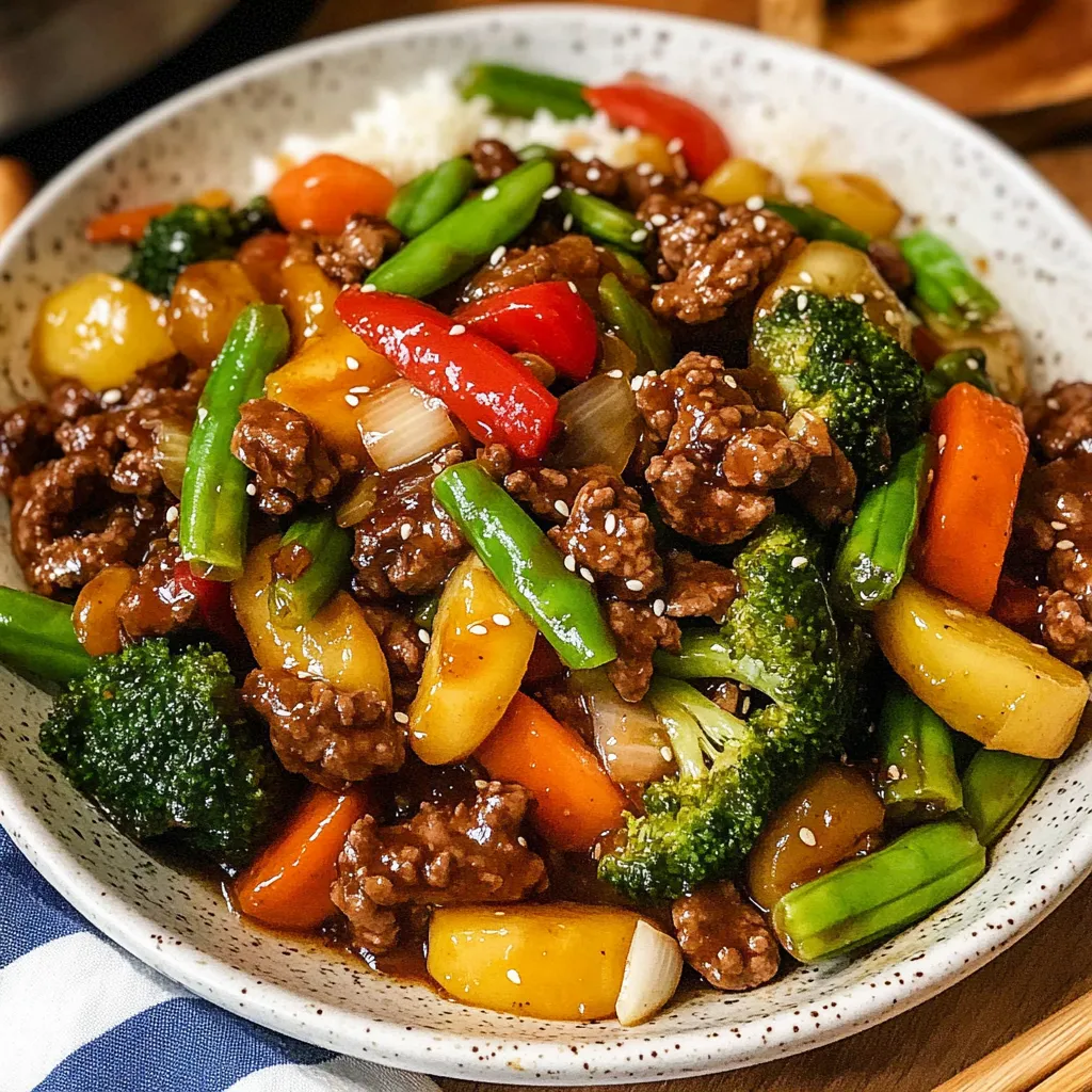 Fresh Ground Beef Stir Fry