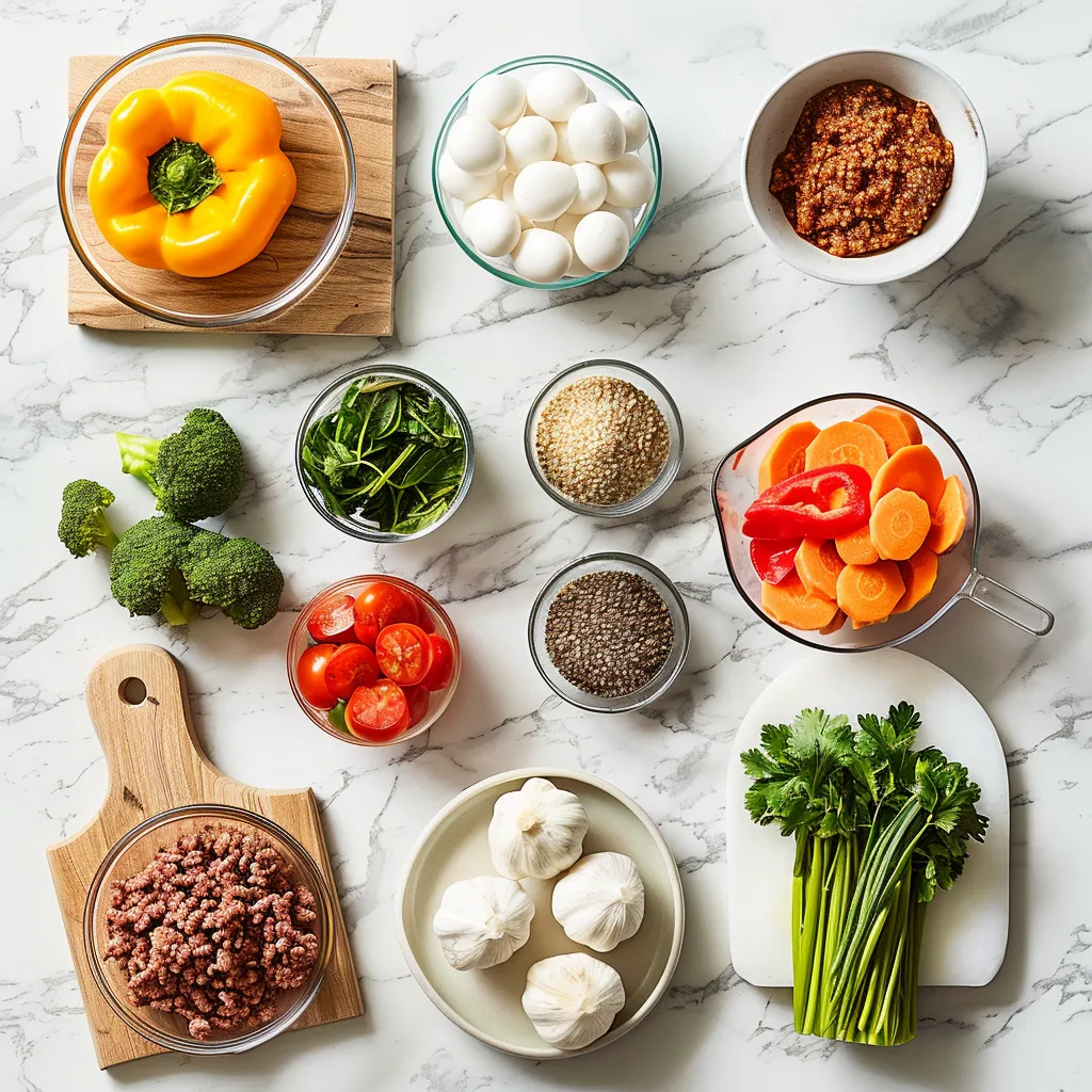 Fresh Ground Beef Stir Fry ingredients
