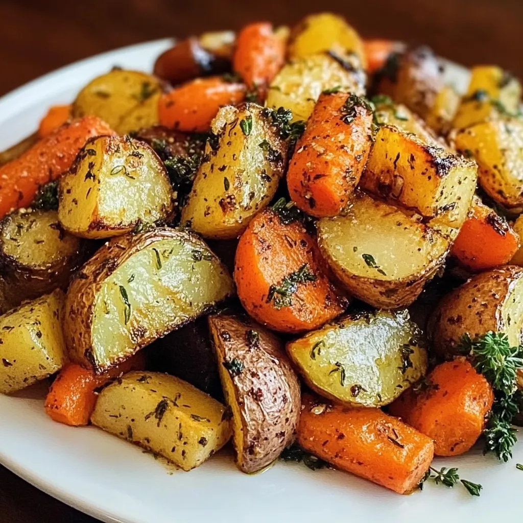 Garlic Herb Roasted Potatoes Carrots and Zucchini Mouthwatering