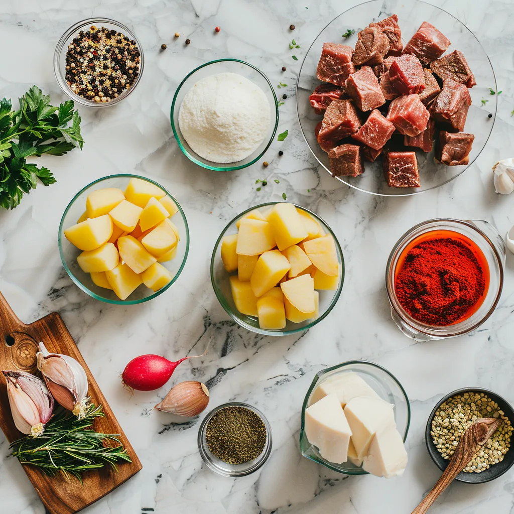 Hearty Beef and Potato Casserole Delectable ingredients