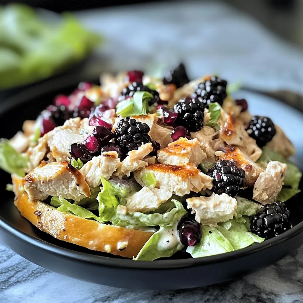 Luscious Low Carb Blackberry Cottage Cheese Chicken Salad Delight