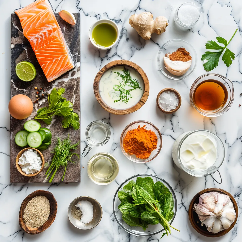 Scrumptious 30 Minute Coconut Salmon Curry Recipe ingredients