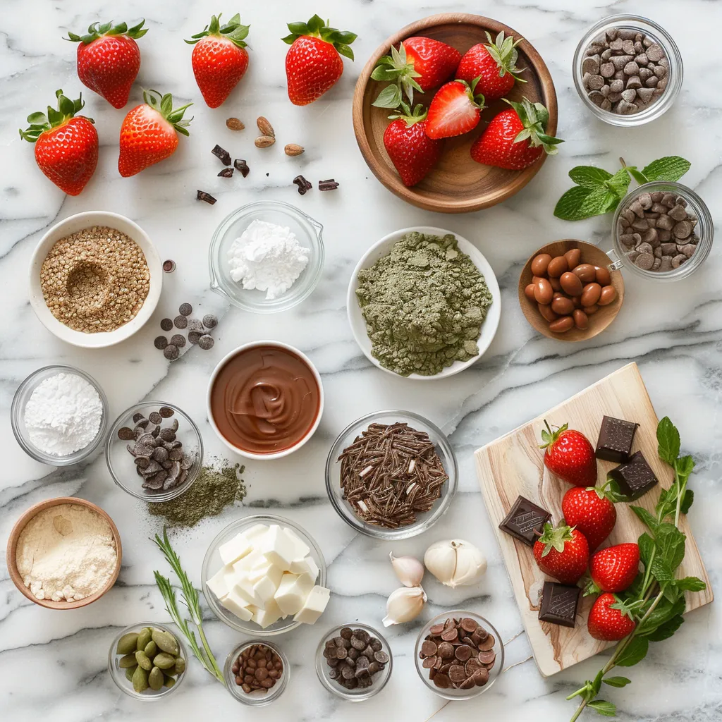 Scrumptious Chocolate Cheesecake Stuffed Strawberries ingredients
