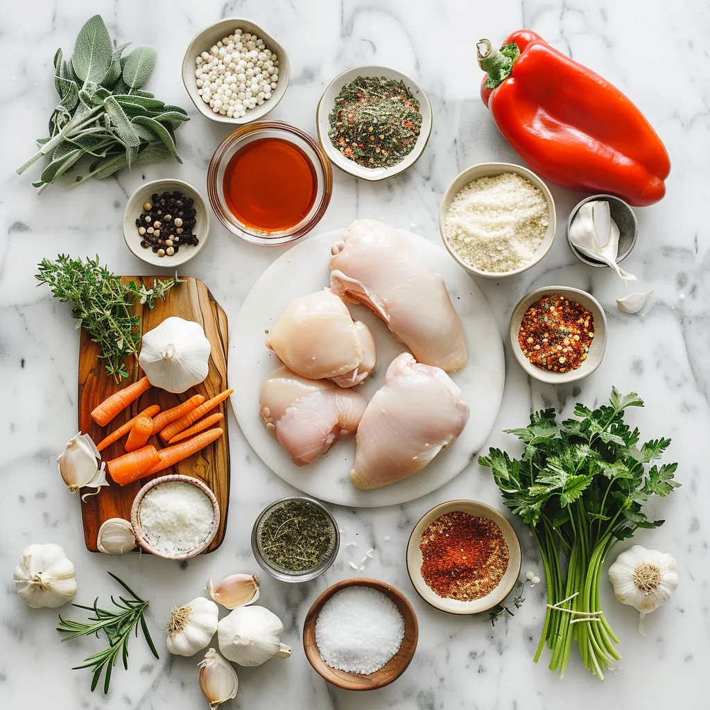 Tasty Crockpot Garlic Parmesan Chicken Heavenly ingredients