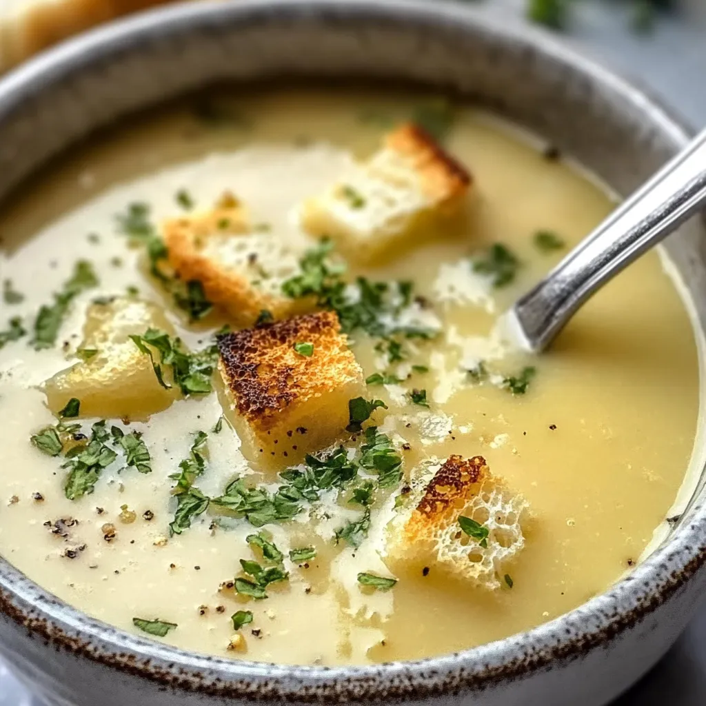 Tasty Effortless Country French Style Garlic Soup