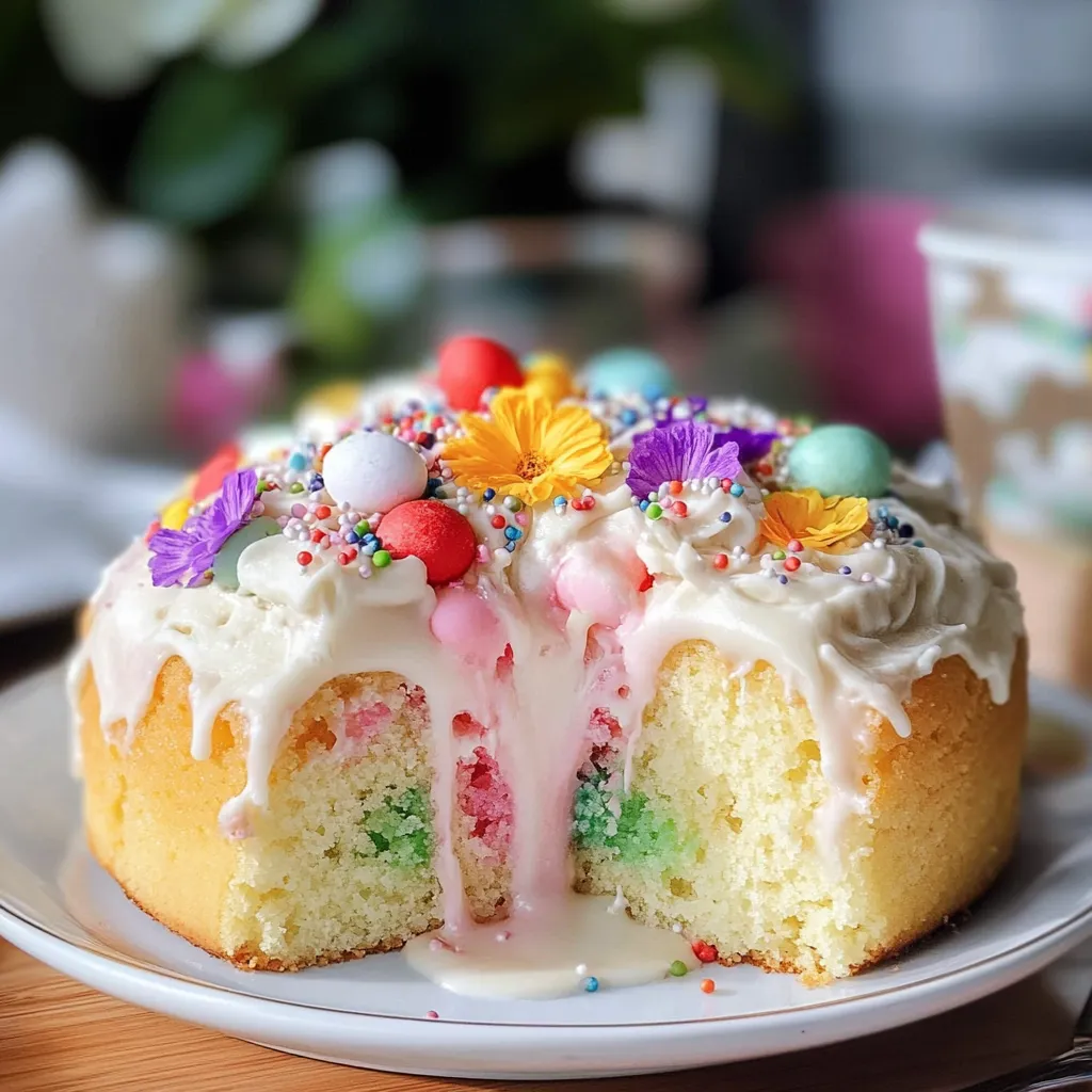 Delicious Spring Poke Cake for Easter Celebrations