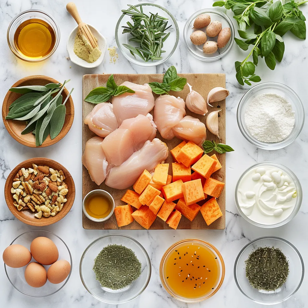 Exquisite Maple Dijon Chicken & Sweet Potato Bowls – Incredible Delight ingredients