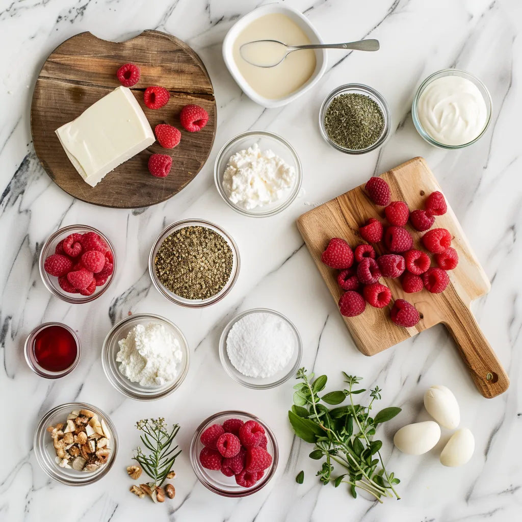 Raspberry Cheesecake Hearts for Sweet Moments ingredients