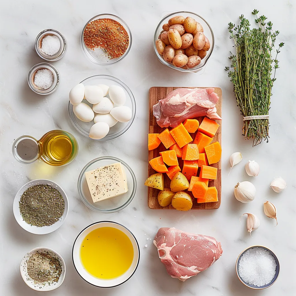 Savory Sheet Pan Pork Tenderloin with Roasted Potatoes and Carrots ingredients