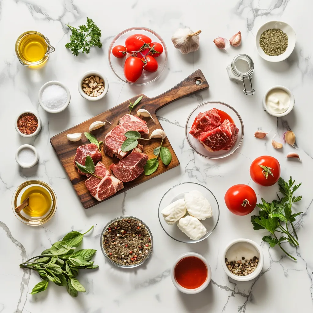 Savory Steak Salad ingredients
