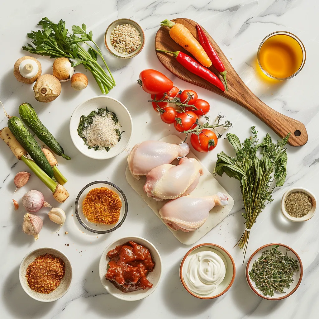 Slow Cooker BBQ Chicken Juicy ingredients