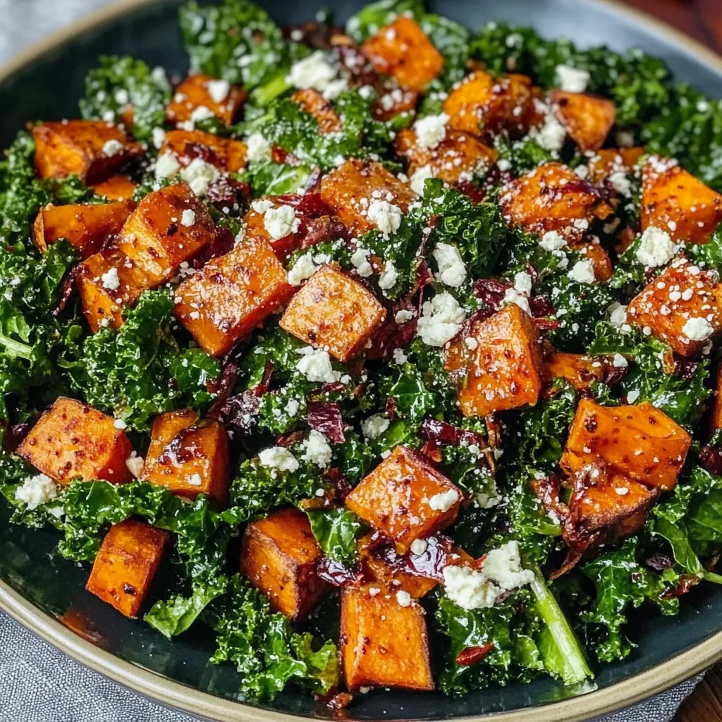 Sweet Potato Kale Salad Crispy