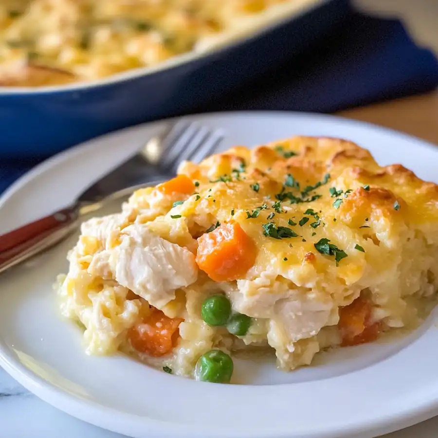 Incredible Cozy Chicken Cobbler Dinner Casserole Recipe Delight — 30-Min Family Dinner Everyone Loves