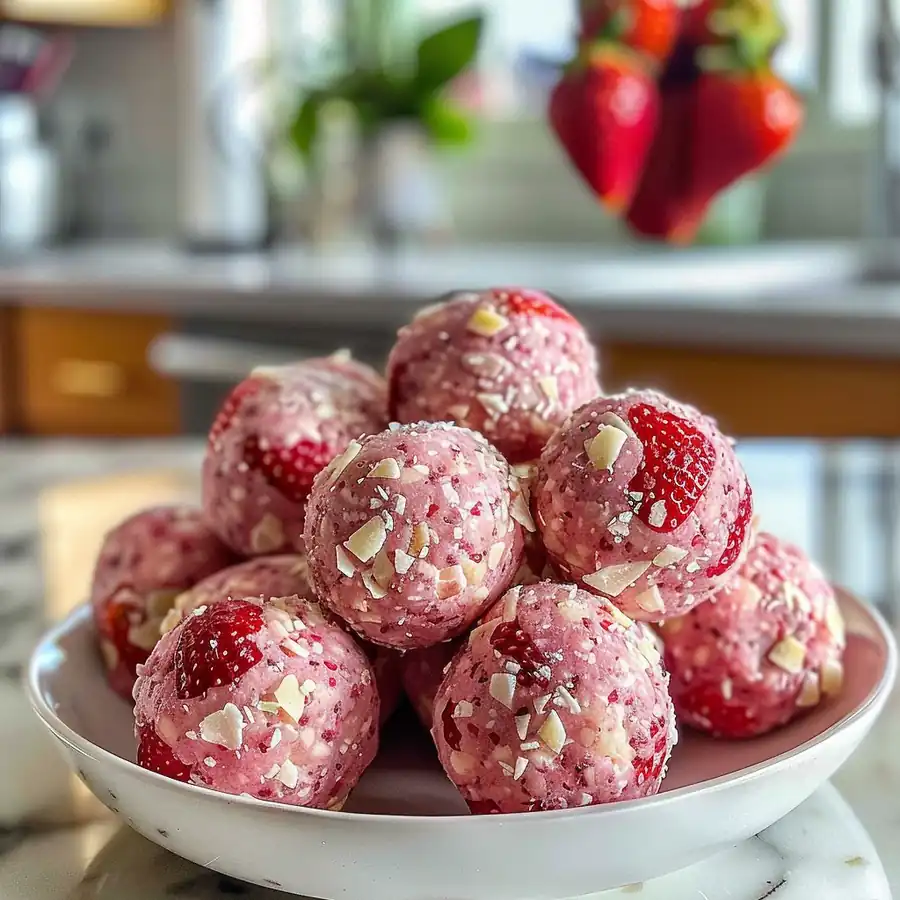 Legendary Delicious Strawberry Cheesecake Protein Balls Recipe - WowCooks.com — 30-Min Family Dinner Everyone Loves