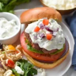 Feta Burger with Tzatziki – Classic Greek Flavor