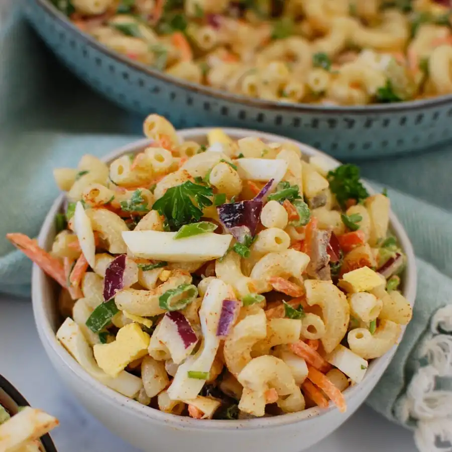 Sticky Creamy & Savory Macaroni Egg Salad: A Classic Party Favorite