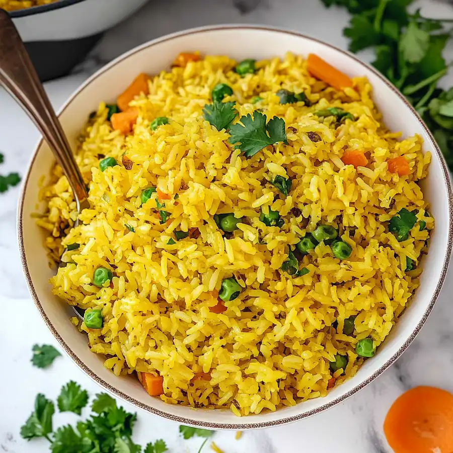 Crowd-Pleasing Flavorful Yellow Rice Pilaf Recipe – A Must-Try Delight! — 30-Min Family Dinner Everyone Loves
