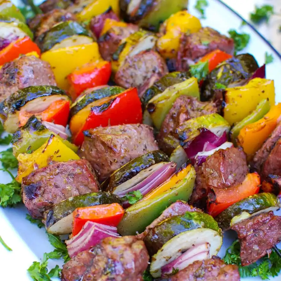 Tender Mediterranean Beef Kabobs: Juicy, Herb-Infused Skewers with Lemon-Garlic Marinade Recipe