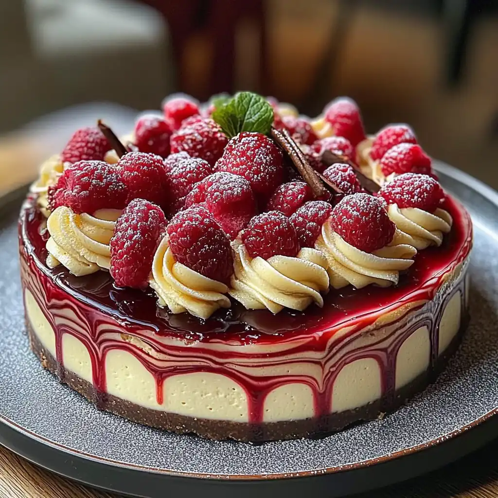 Decadent White Chocolate Raspberry Cheesecake — A Pure Dessert Dream