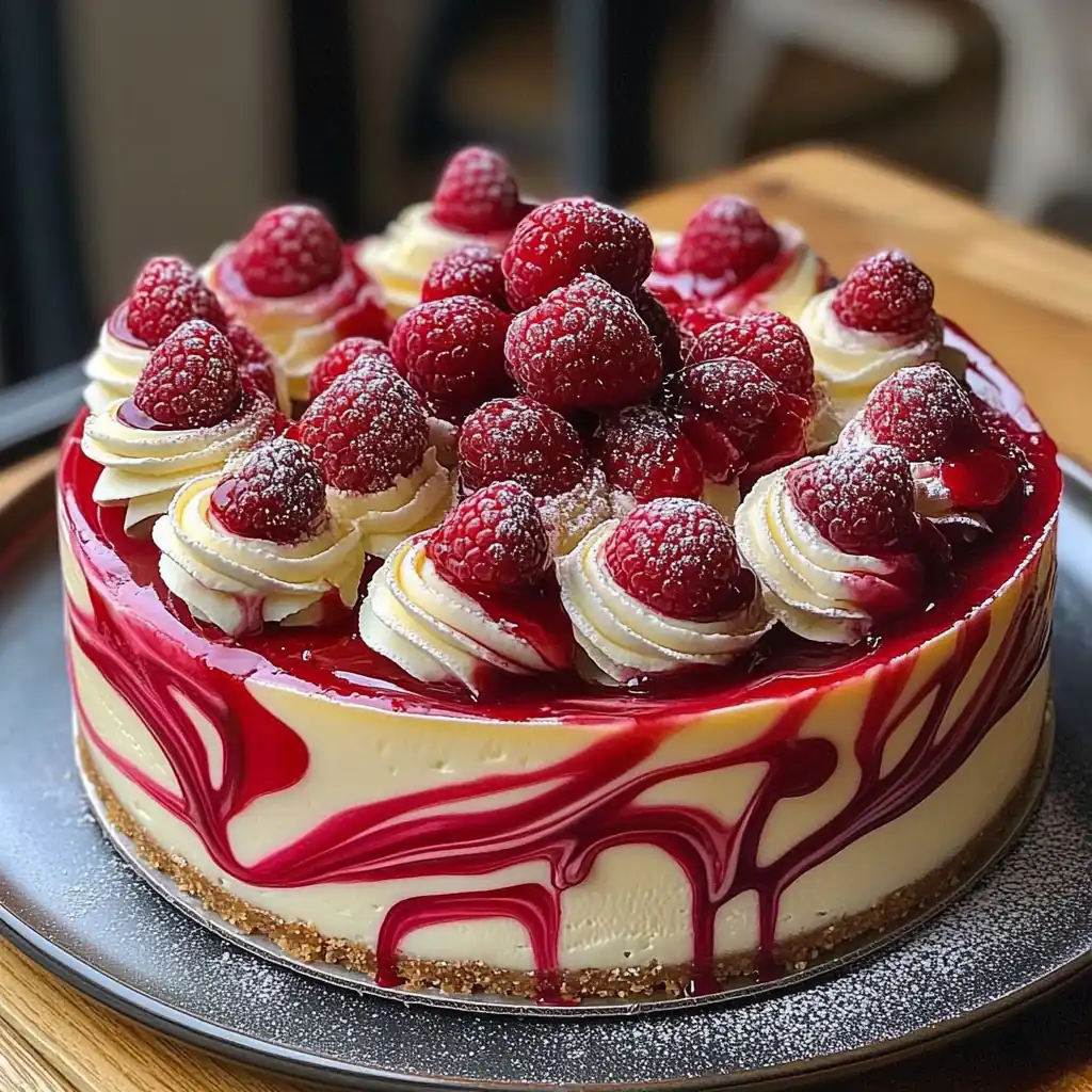 Decadent White Chocolate Raspberry Cheesecake — A Pure Dessert Dream
