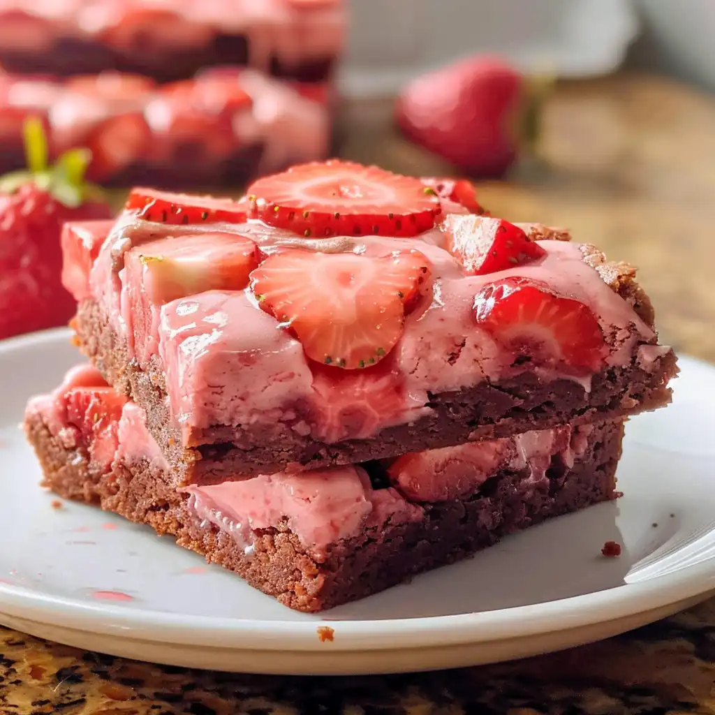 Fudgy Strawberry Brownies: The Ultimate Chocolate Berry Fusion