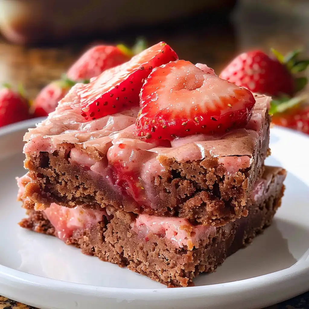 Fudgy Strawberry Brownies: The Ultimate Chocolate Berry Fusion
