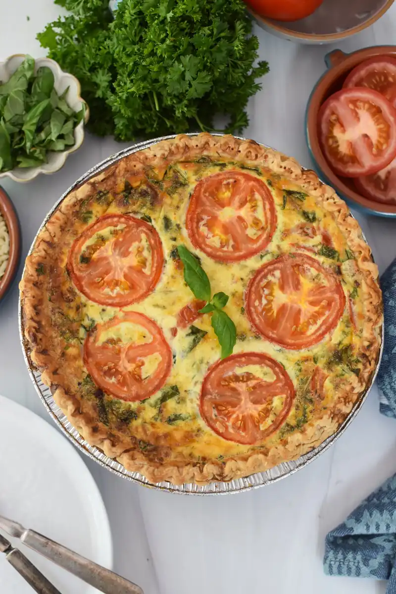 Caprese Quiche Lorraine — Fresh Tomato and Mozzarella Delight