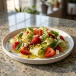 Strawberry Cucumber Salad With Basil Honey Lime Drizzle | Refreshing Summer Side Dish