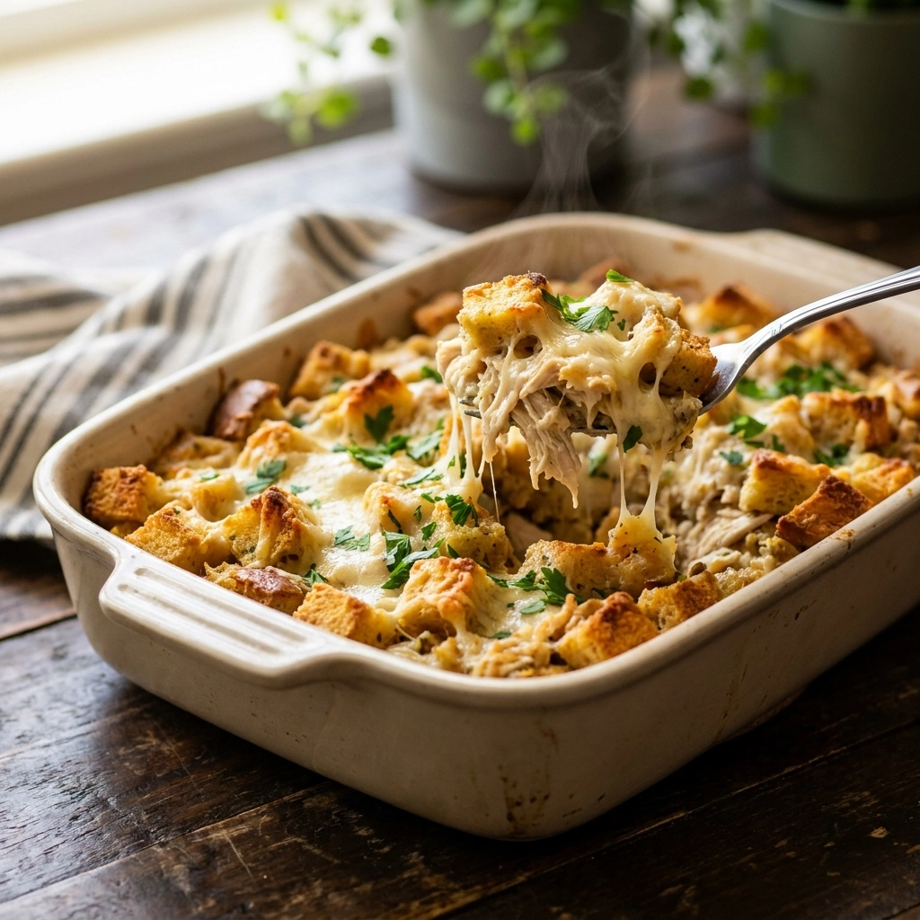 Chicken & Stuffing Casserole: Easy Cozy Dinner for Families | Comfort Food Casserole