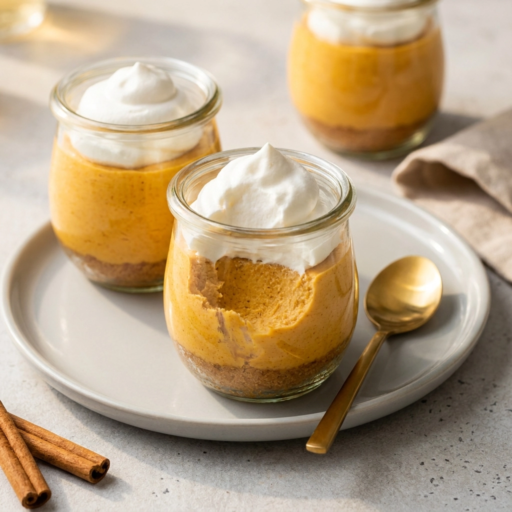 Mini No Bake Pumpkin Cheesecakes Recipe Perfect for Fall | Easy Pumpkin Dessert