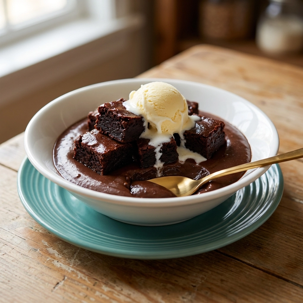 Decadent Crockpot Brownies Pudding Recipe Perfect for Dessert | Slow Cooker Chocolate Cake