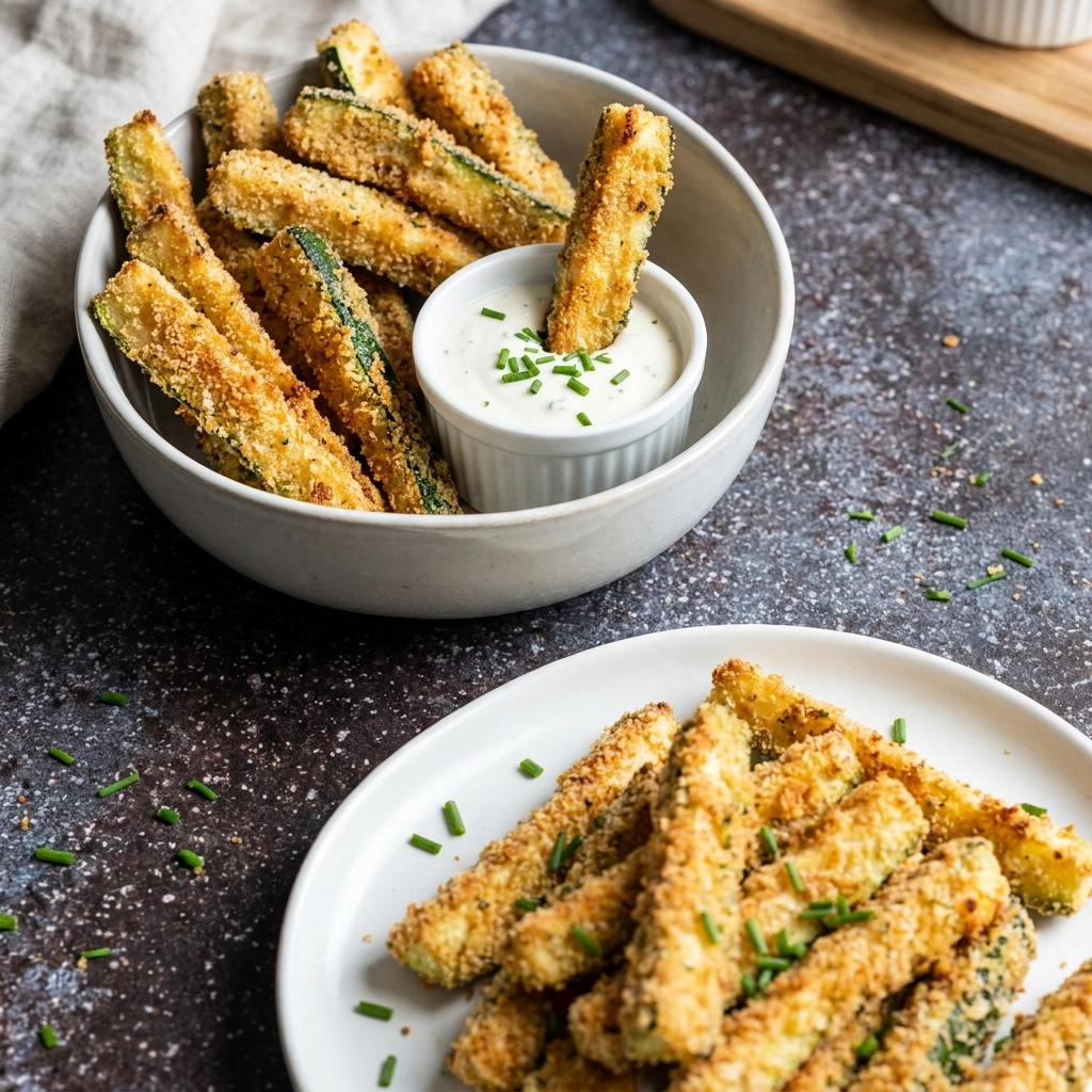 Crispy Air Fryer Zucchini Fries Recipe for the Best Snack | Healthy Air Fryer Appetizer