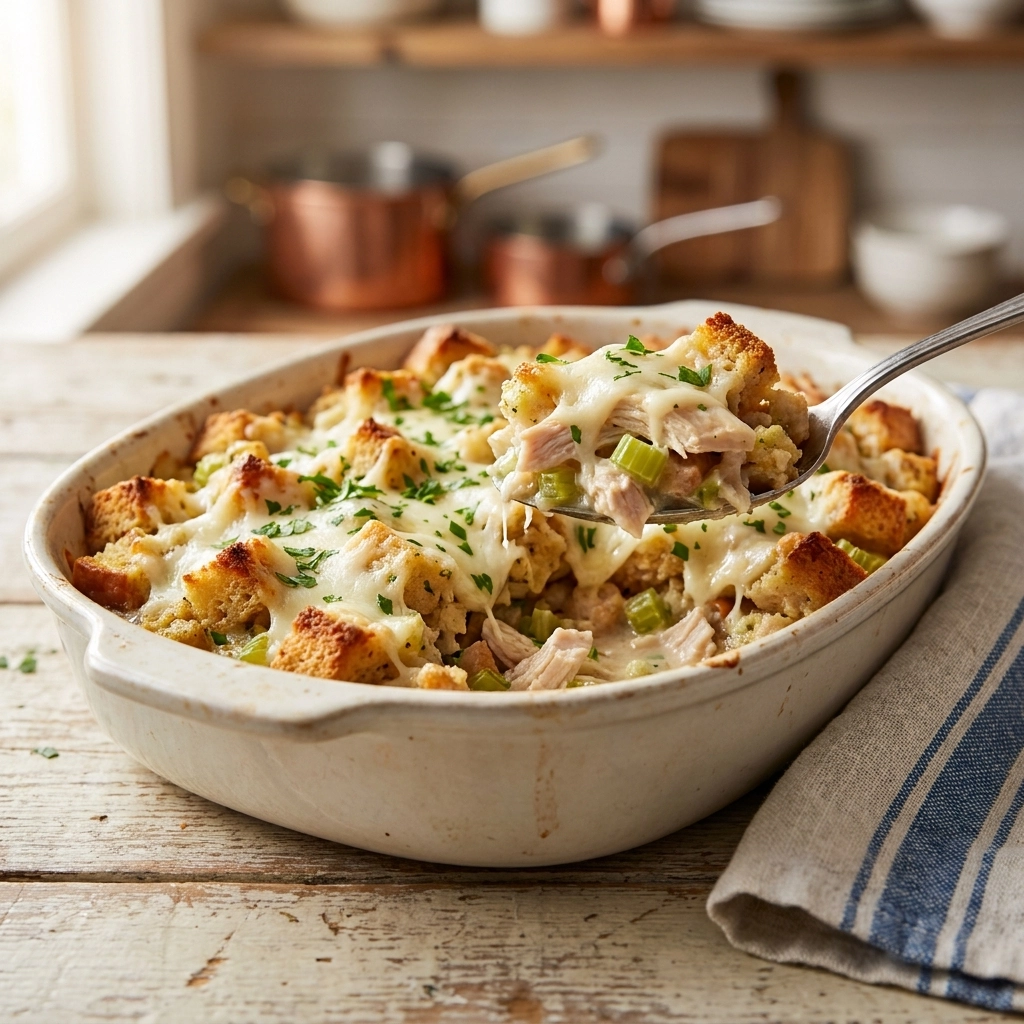 Chicken & Stuffing Casserole: Easy Cozy Dinner for Families | Comfort Food Casserole