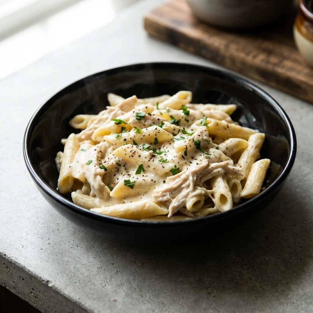 Creamy Crockpot Chicken Alfredo | Easy Slow Cooker Pasta Dinner
