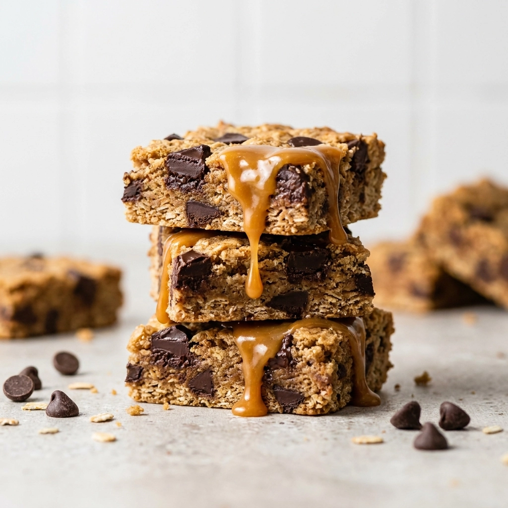 The Quest for the Ultimate Caramel Chocolate Chip Oat Bars | Easy Oat Dessert Bars