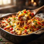 Hamburger Casserole Recipe With Tomato Cheddar Patchwork | Easy Family Dinner