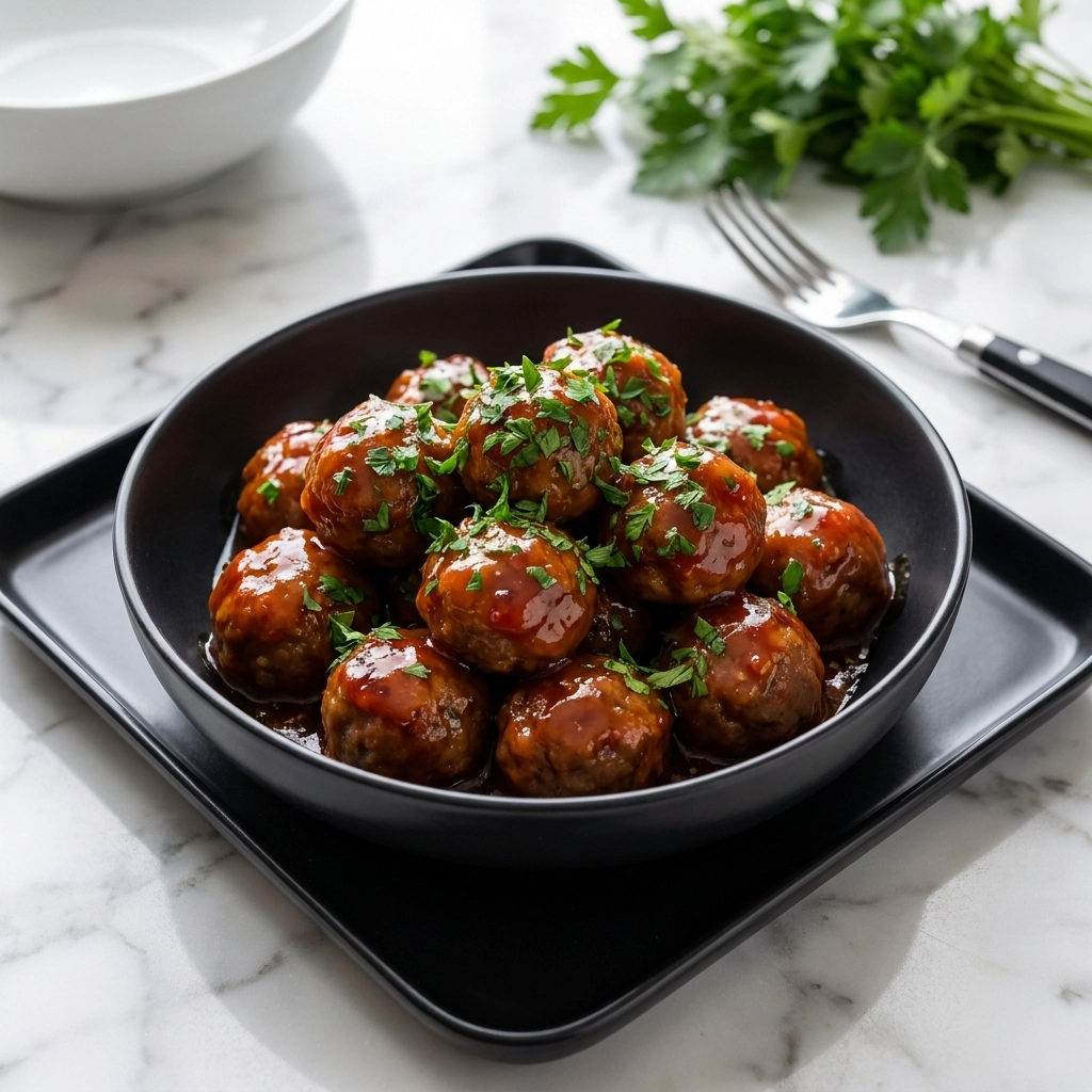 Slow-Cooked Sweet Chili Meatballs: A Masterclass in Glazed Comfort | Easy Crockpot Appetizer