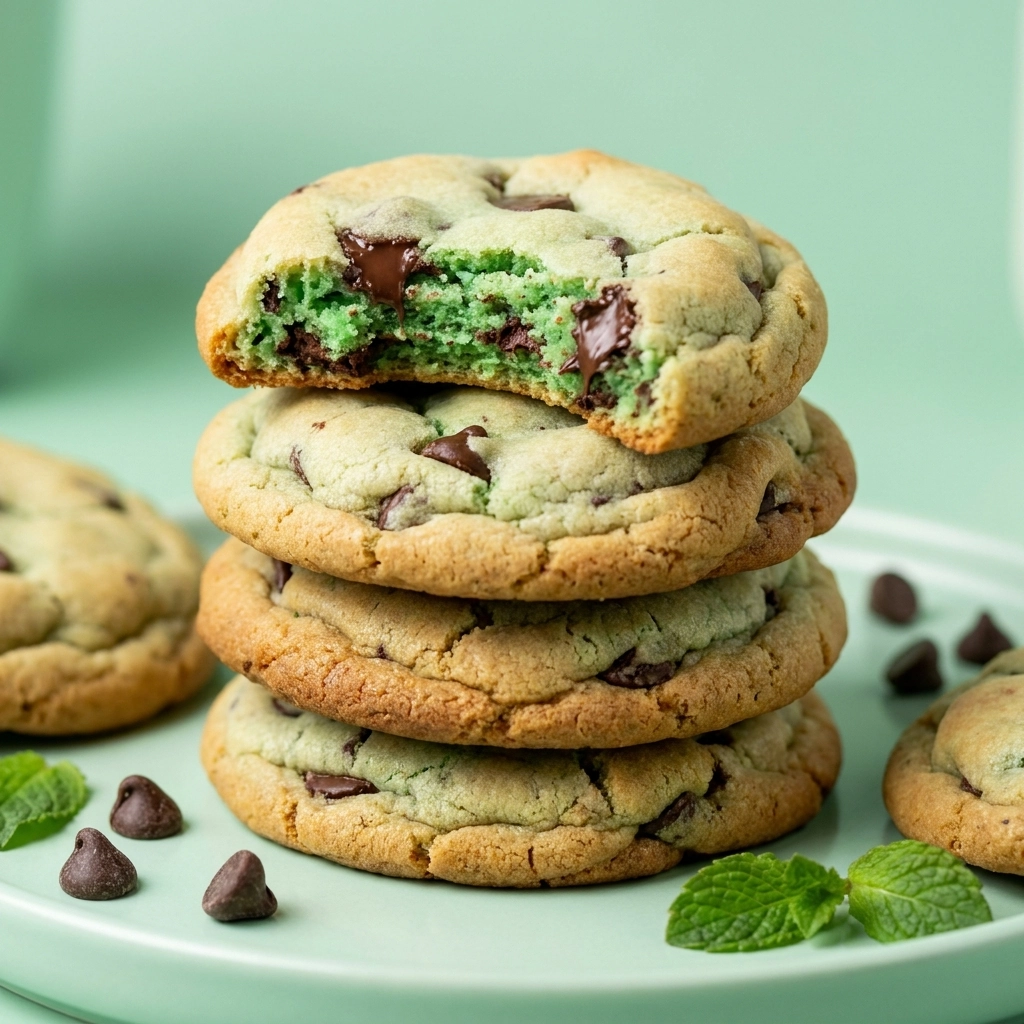 Refreshing Mint Chocolate Chip Cookies | Easy Homemade Mint Cookie Recipe