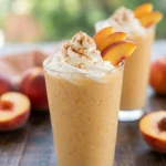 Creamy Peach Cobbler Smoothie: Dessert in a Glass! | Easy Peach Smoothie Recipe