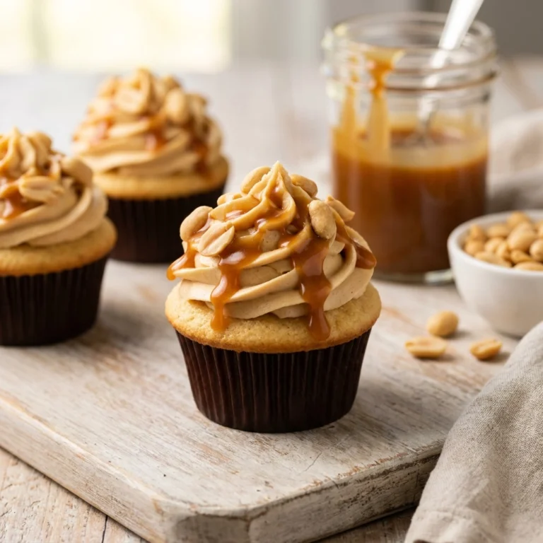 The Ultimate Peanut Butter Caramel Cupcakes | Decadent Dessert Recipe