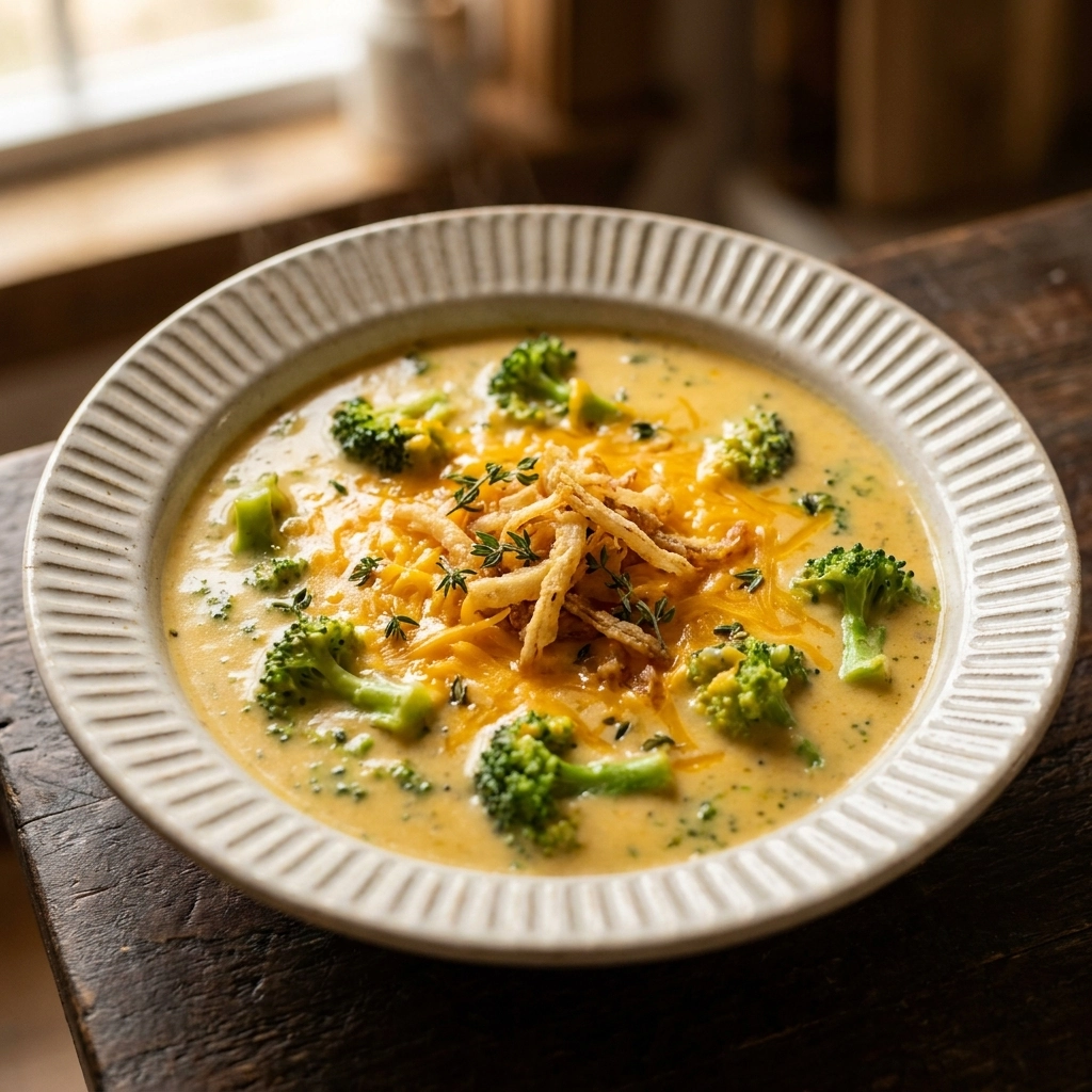 Creamy Broccoli Cheddar Soup from Scratch | Easy Homemade Broccoli Cheddar Soup