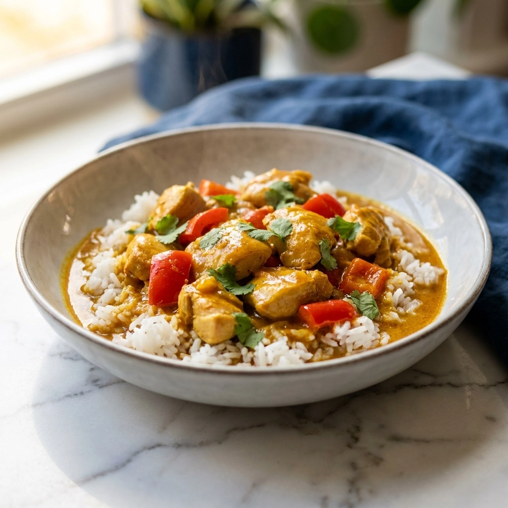 Creamy Crockpot Coconut Curry Chicken | Easy Slow Cooker Dinner Ideas