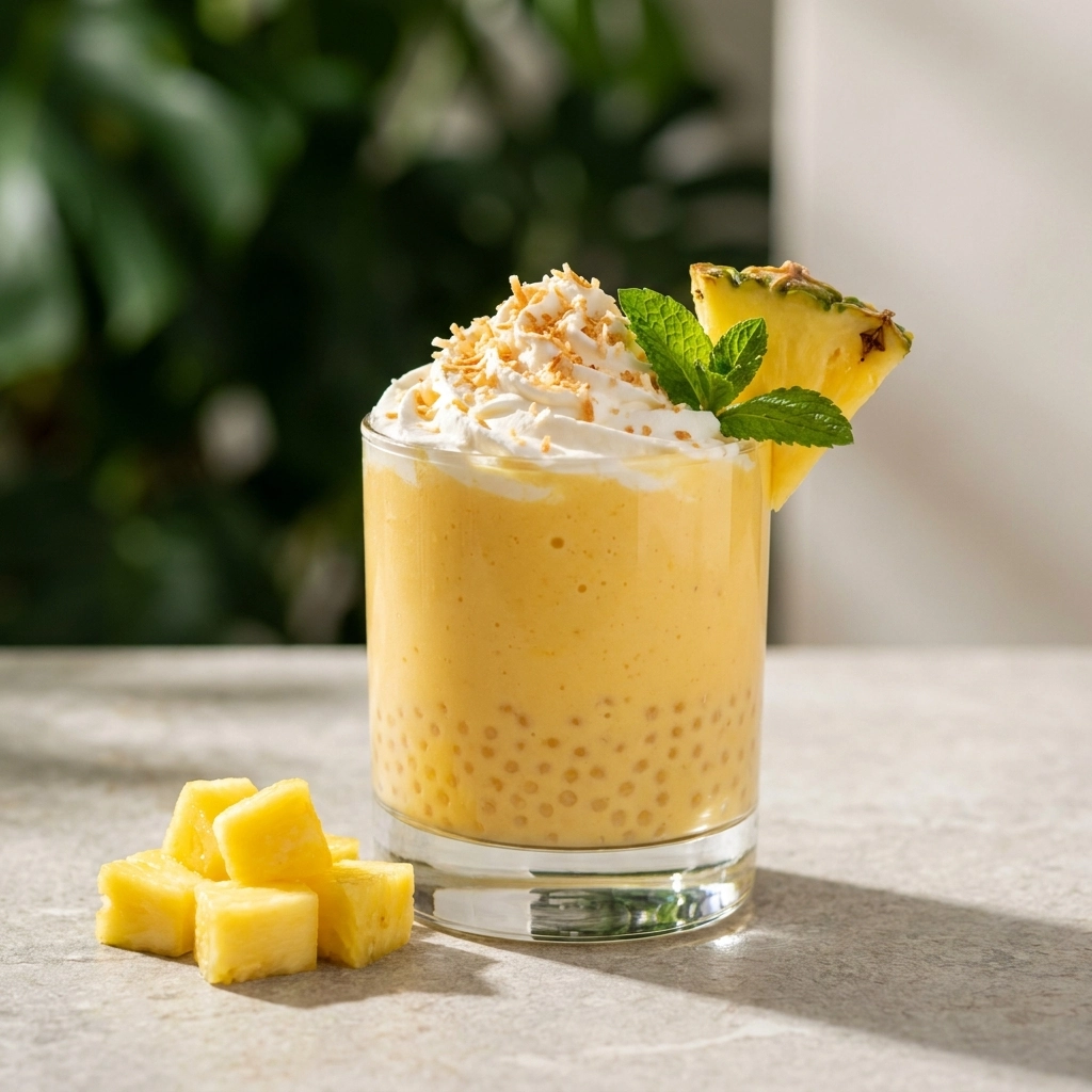 Creamy Tropical Mango Pineapple Smoothie Recipe Easy Homemade Coconut Milk Drink | Summer Smoothie